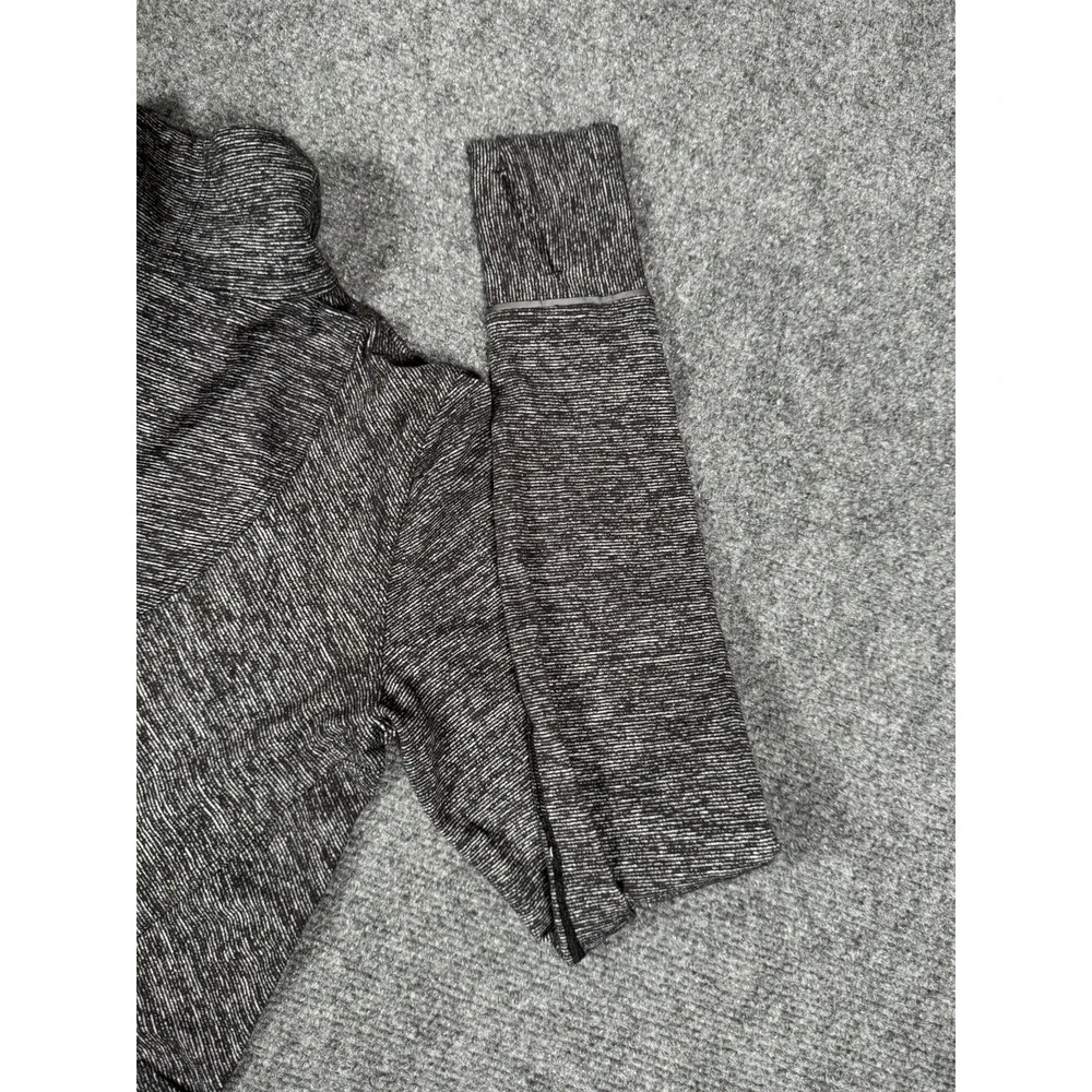 Lululemon Extra Mile 1/2 Zip Womens Size 2 Heathered Gray Yoga Gym‎ Running